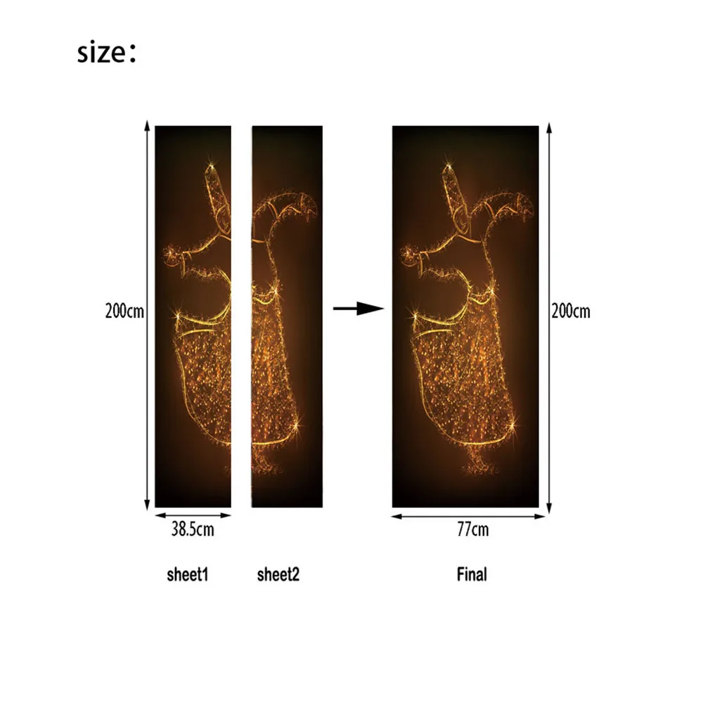 3D мусульманская креативная дверная наклейка s спальня двери ремонт водонепроницаемый стикер s DIY семейная декоративная наклейка на стену дверь плакат