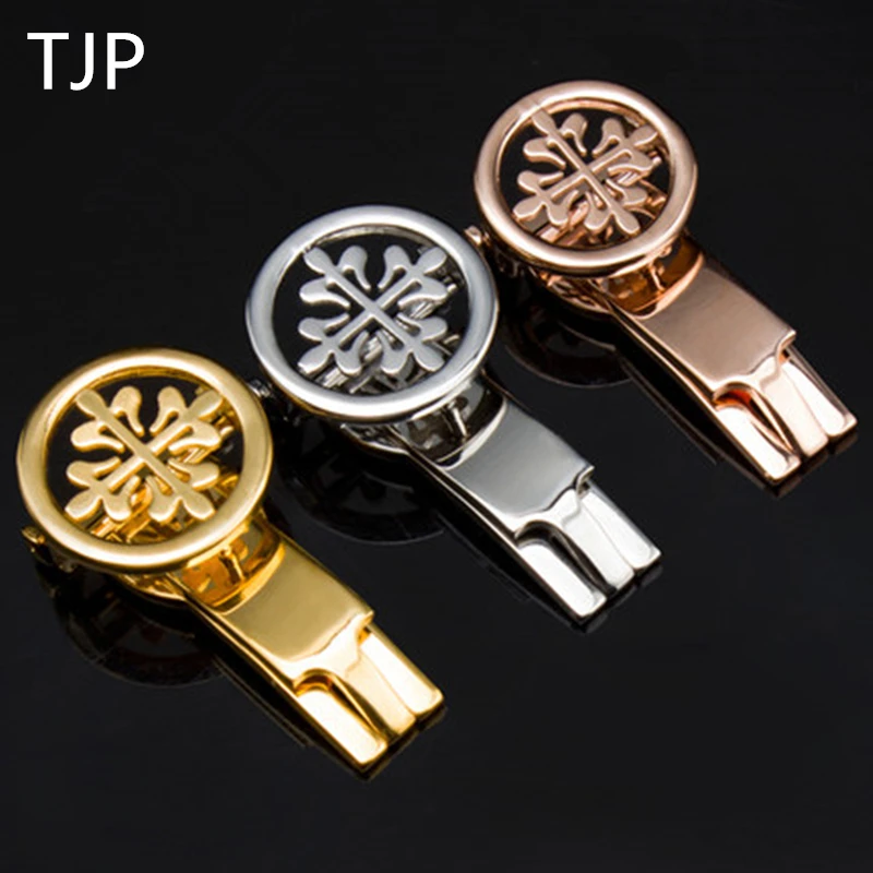 

TJP Luxury Brands Stainless Steel Watch Clasp 18mm 20mm Silver Rose Gold Polished Deployment Watchband Buckle For Patek