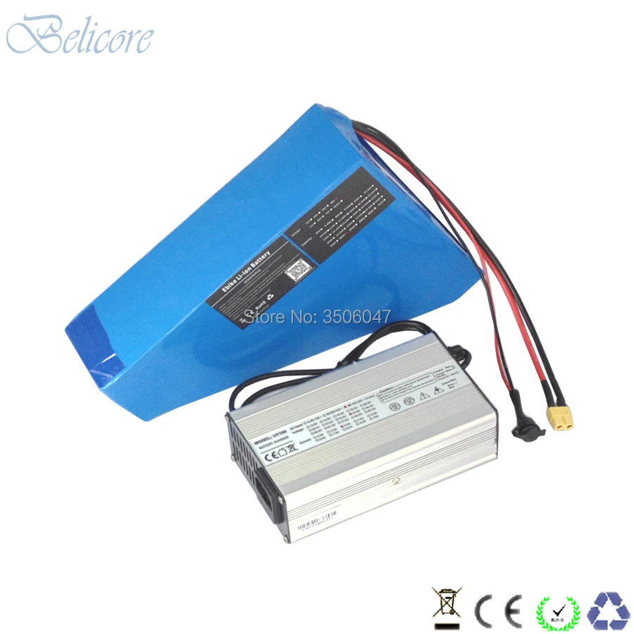 Flash Deal free shipping 48v 1500w electric bike li-ion battery 48v 30ah triangle ebike battery 48v 31.5ah with 4A charger 4