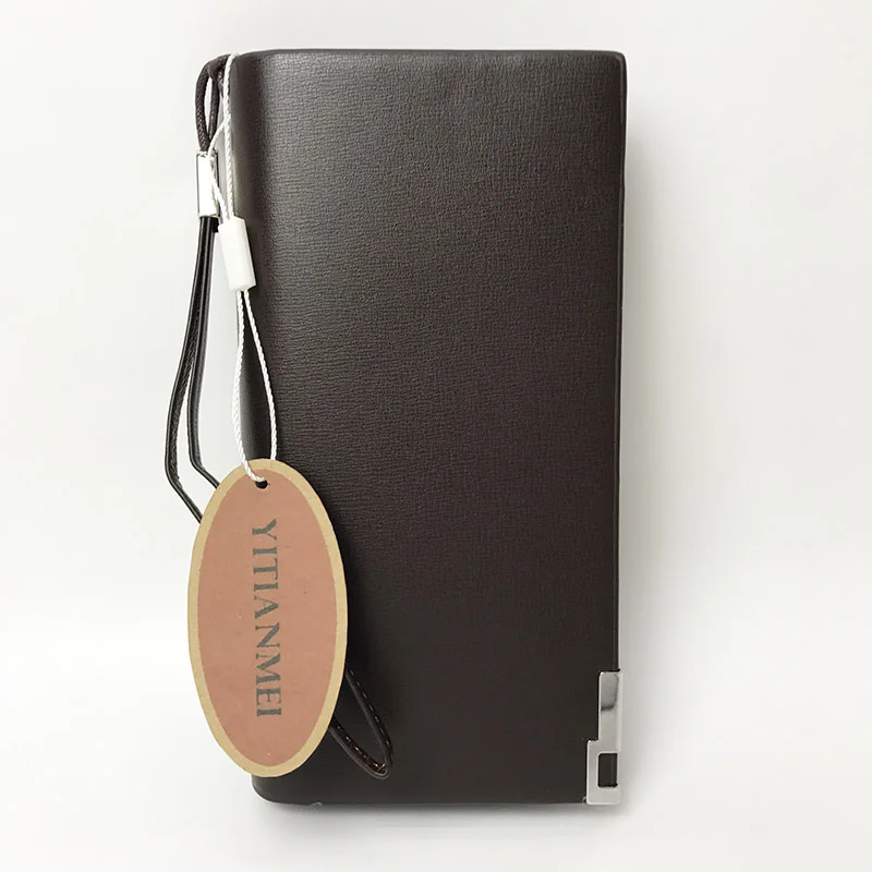

YITIANMEI Men Wallets Long Men Purse Wallet Male Clutch Leather Zipper Wallet Men Business Wallet Coin