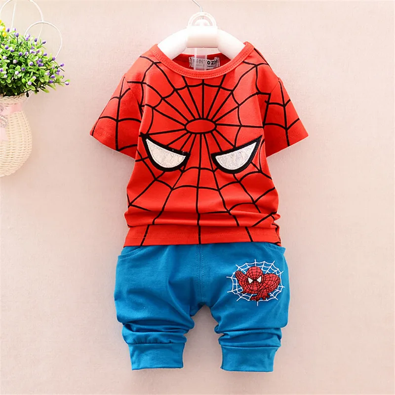 Baby Boys Clothes Spiderman 2016 Summer Causal Kids Clothes Boys Sport