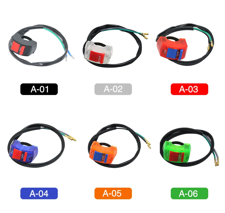 Sclmotos-6 цветов, Универсальный мотоциклетный руль, противотуманный светильник, переключатель включения-выключения, переключатель 12В постоянного тока для мотоцикла, квадроцикла, UTV, дит, питбайк