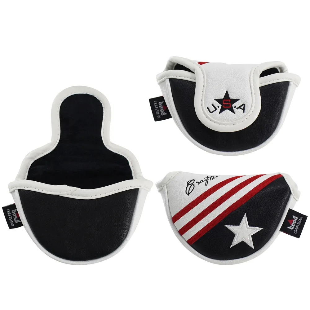 CRAFTSMAN GOLF USA Flag Red Stripes Mid Mallet Putter Head Cover (4)