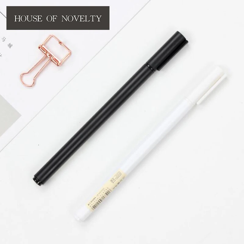 

Black White Gel Pen Signature Pen Escolar Papelaria School Office Supply Promotional Gift
