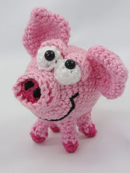 

Amigurumi Crochet the Piglet toy doll rattles baby rattle gift