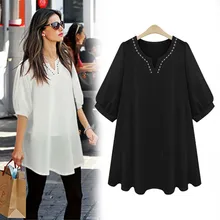 New 2017 Blouse Shirt Feminina Half Sleeve Cotton Linen Blouses Women Clothing Summer Female Casual Plus Size Blusas Tops Xl-5XL