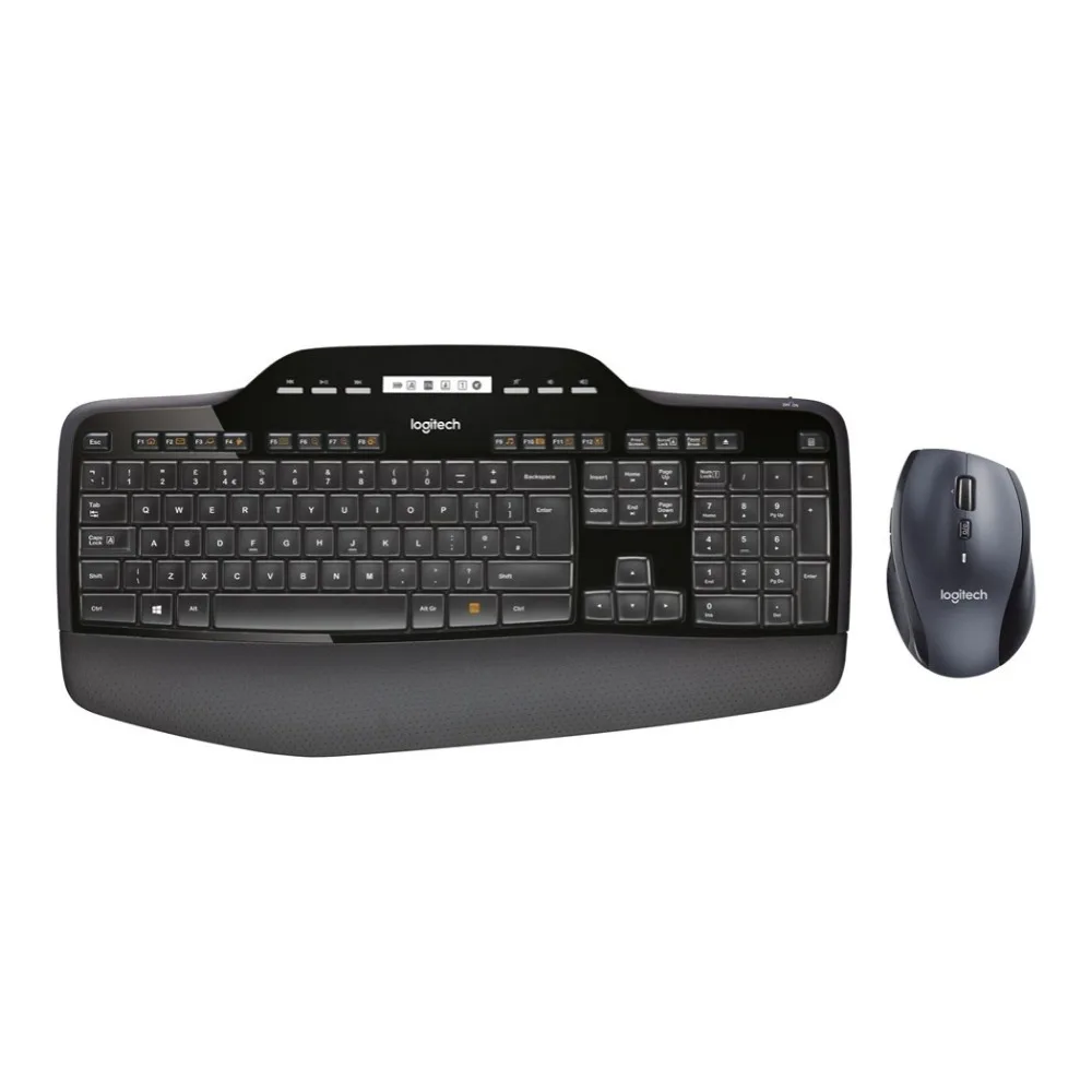 

Logitech MK710, 2.4Ghz Wireless Mouse Keyboard Kits, Standard, Wireless, RF Wireless, QWERTY, Black, Mouse included