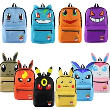 Покемон Haunter Eevee Bulbasaur, холщовый рюкзак для студентов, сумка на плечо, карманный монстр Haunter, школьные сумки, сумки для ноутбуков