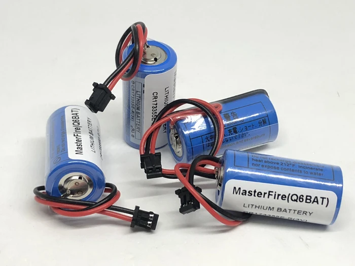 

5pcs/lot New Original MasterFire CR17335SE-R(3V) CR17335SE-R CR17335 Q6BAT CNC 3V Lithium Battery PLC Batteries with Plugs