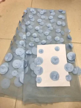 

The latest lace fabric with high quality African 3d lace fabric and bead French tulle lace fabric is the new wedding dress YZ083