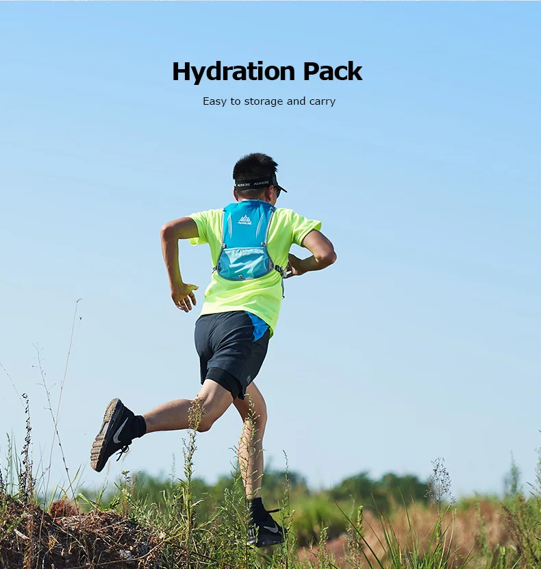 AONIJIE Outdoor Running Cycling 5L Hydration Backpack Vest Hiking Camping Marathon Race Rucksack Bag Harness Water Bladder Bag