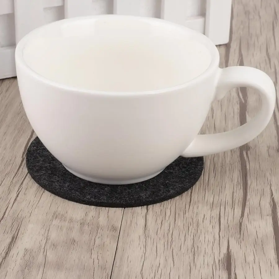 

8PCS/Set Felt Fabric Cup Round Mat Drink Coaster Beer Coffee Placemat For Beer Cup Water Cup Coffee Cup Tea cup