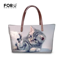 Forudesigns nette cat hund frauen handtaschen casual große frauen schultertasche luxus top-griff beutelqualität tote messenger bags