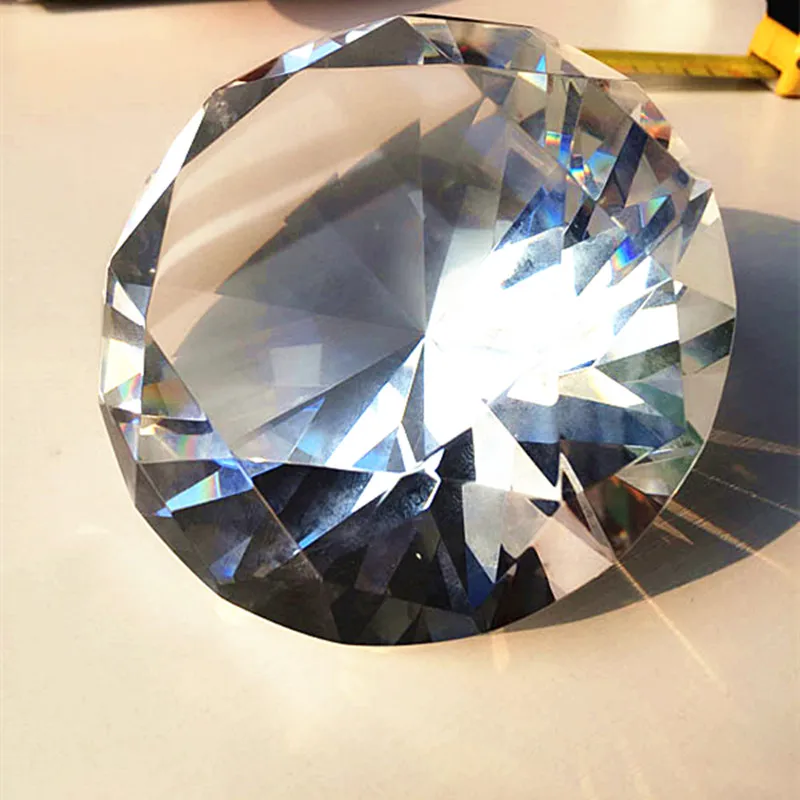 Diamantes de Cristal Grande em Branco Decoração de Casamento Paperpeso sem Gravura Lote Bela k9 Crystal Clear 4 Pçs - 50mm 3 Cheap Lustre de cristal