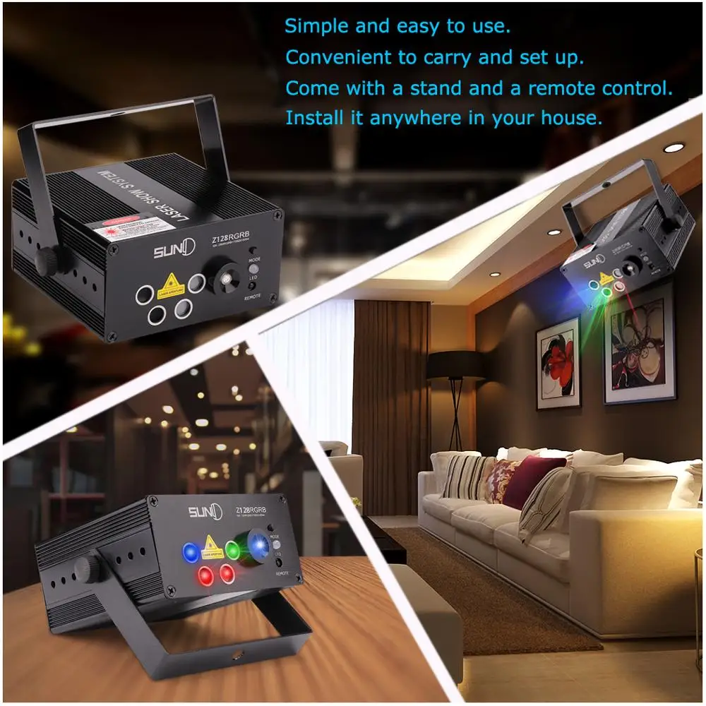 Suny 128 Rgb Pattern Laser Projector 