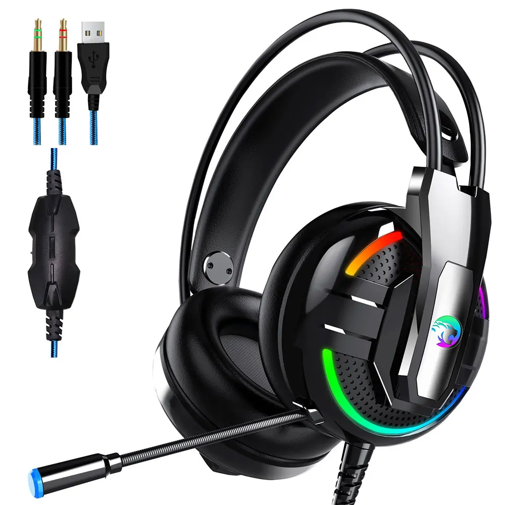 Модные Gaming Headset микрофон стерео гарнитура Накладные наушники прочный наушников