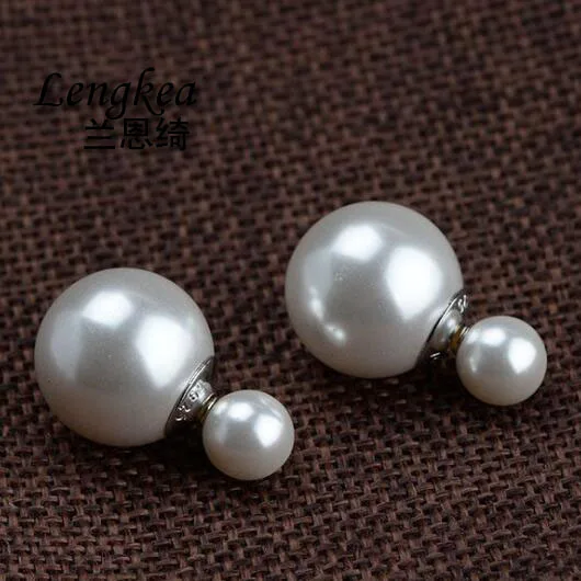 

Lengkea jewelry,women earrings,925 silver+Synthetic beads stud earrings,temperament ear accessories,wedding earrings,girls' gift