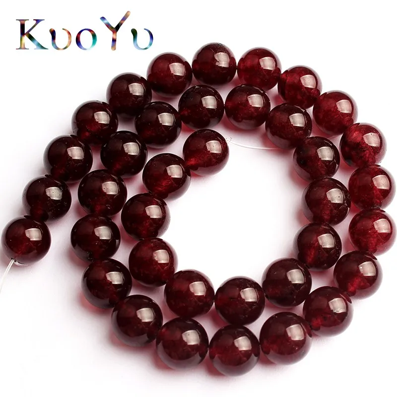 

Natural Stone Dark Red Chalcedony Beads Round Loose Stone Bead For Jewelry Making DIY Bracelet Necklace 15''Strand 6/8/10/12mm