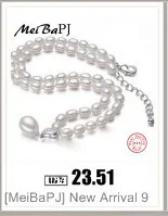 [Meibapj] 9-10 мм AAA совершенно риса-формы пресноводной жемчужиной Цепочки и ожерелья Высокое качество
