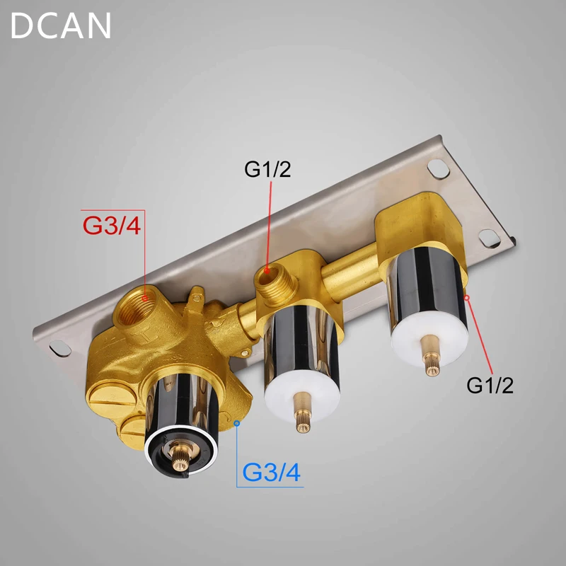 DCAN 2 mixers Max Flow 70L Thermostatic Mixer Valve Wall Mount Shower Diverter For Conceal Shower Faucet Bathroom Accessories (22)