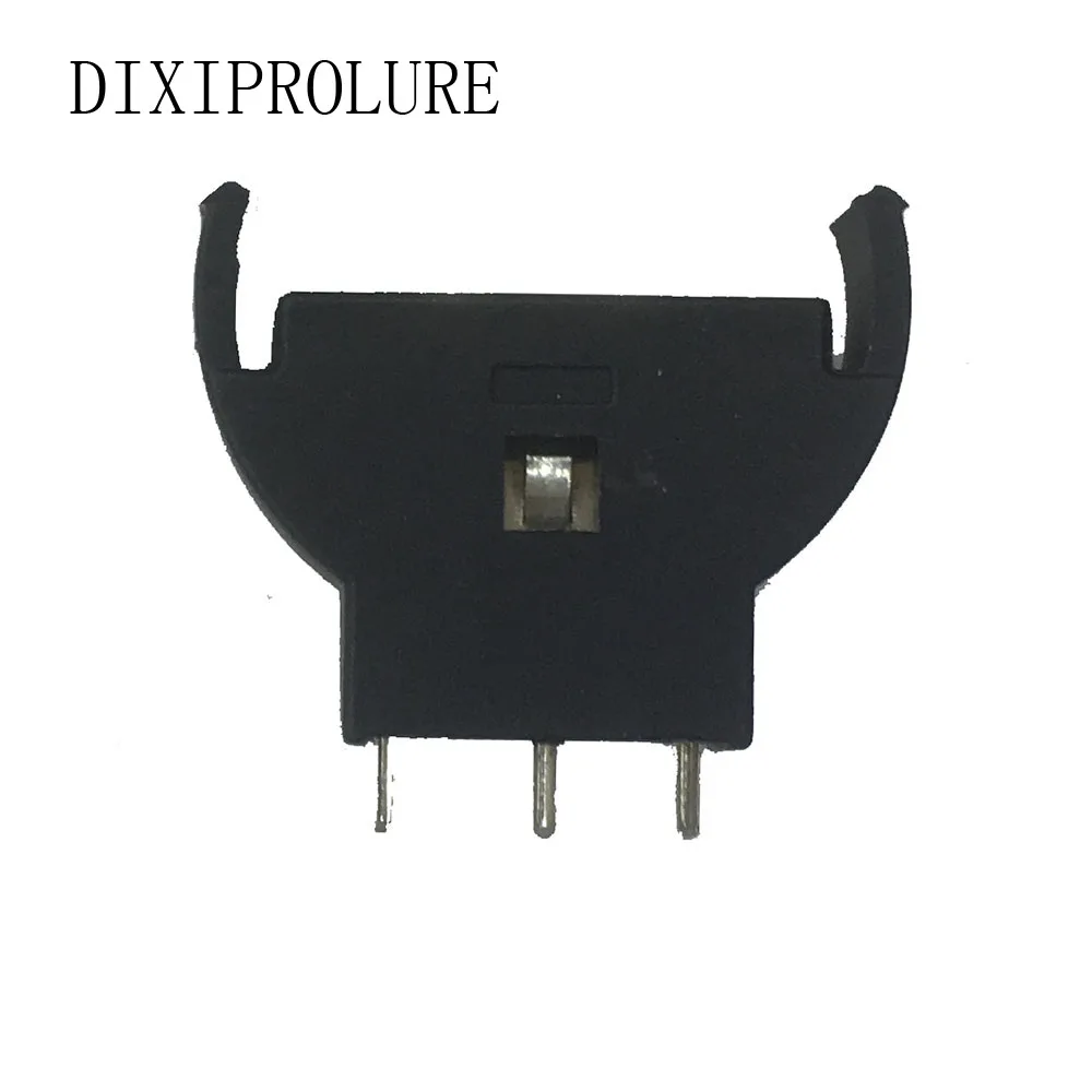

10pcs/lot BS-5 3V CR2032, CR2025 vertical three straight pins button environmental friendly battery seat battery buckle