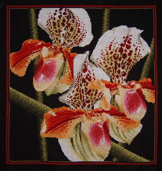 

Top Quality lovely classical counted cross stitch kit iris orchid flower flowers