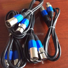 10 шт./лот высокое качество 5 метров Длина 3-контактный разъем для подключения сигнала DMX кабель XLR или свет этапа, аксессуары для освещения сцены