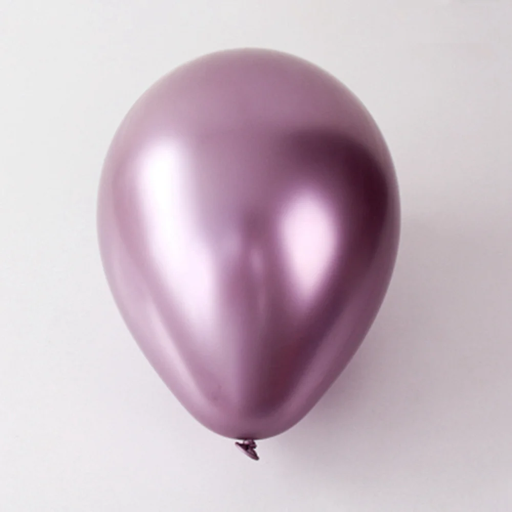 5/10 шт 12 дюймов толстые латексные шары с хромированным металлическим жемчугом для свадьбы, дня рождения, вечеринки, декоративные шары, гелиевые надувные воздушные шары - Цвет: Light Purple