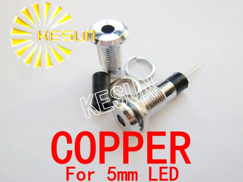

5PCS x 5mm Flat top Copper LED Holder Socket for 5mm Round Top LED Diodes