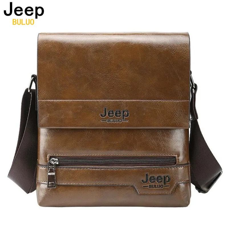 JEEP BULUO Brand Men Casual Bags 2017 New Fashion Man Crossbody Shoulder Bags High Quality Leather