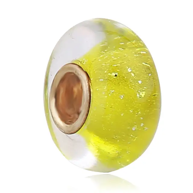 charm pandora murano jaune charm pandora murano jaune