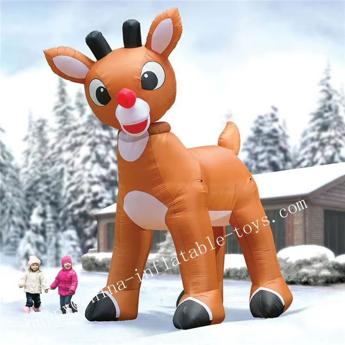 Lovely Inflatable Cartoon Outdoor Advertising Inflatable Christmas Decoration Family Yard Art Decoration Christmas Deer