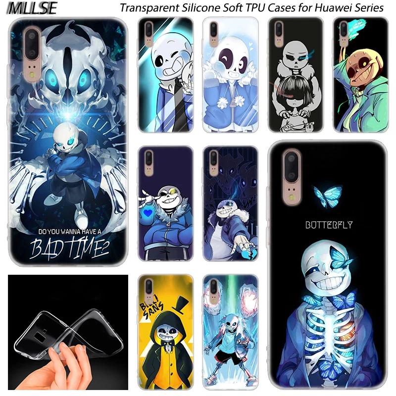 

Coque Undertale Sans Soft Silicone Case for Huawei P30 P20 P10 P9 P8 Lite 2017 P30 P20 Pro Mini P Smart 2019 Plus Fashion Cover