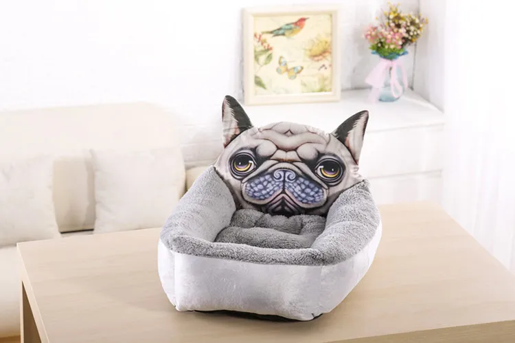 3D реалистичные рисунок комнатная собачка кошка кровать зимние теплые мягкие удобные Pet коврик для кошки реалистичные животных кровать дышащий уютное гнездышко для собаки кошки