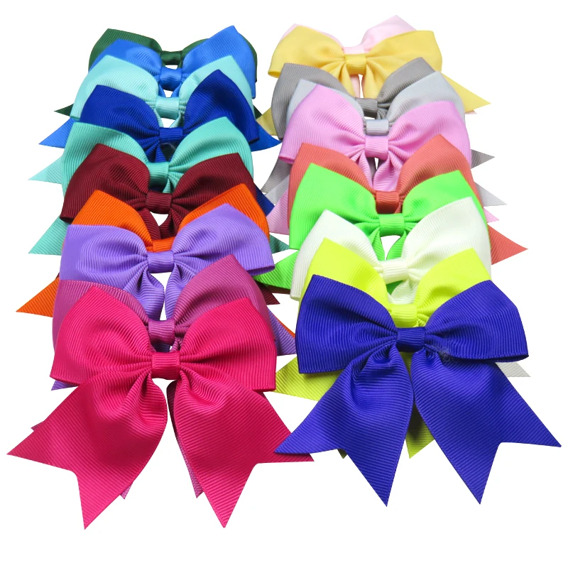 

1PCS Solid Swallowtail Ribbon Bow Clips Elastic Hair Bands For Girls Hairpins Scrunchy Korean Kids Hair Accessories For Women