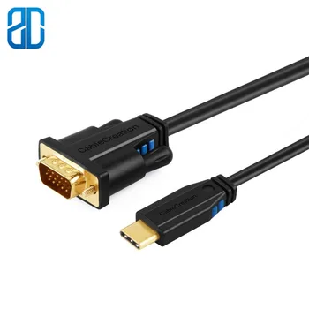 

USB-C to VGA Type C ((Thunderbolt 3 Compatible) to VGA Cable Compatible for MacBook Pro/MacBook Air/iPad Pro 2018/iMac 2017