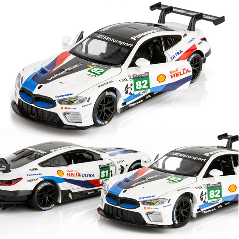 

1:32 Scale Modification Racing Car Model Diecast Vehicle Toys Endurance ChamPionship M8 Alloy Auto With Sound Light Toy For Kids