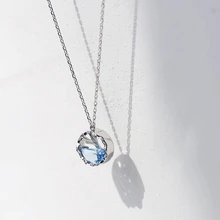 Слезы русалки, пенопластовая цепочка для ключицы, Студенческая, простая креативная, свежий 925 пробы, серебряное, темпераментное женское ожерелье SNE310