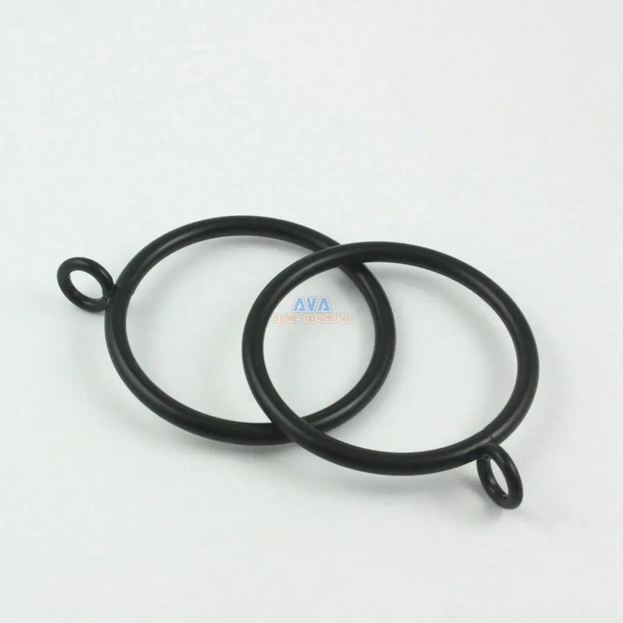 10 Pieces 45mm Black Curtain Rings Curtain Sliding Hook Rings