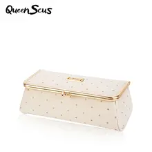 Женская красивая косметичка с зеркалом, портативная косметичка для помады, простой органайзер для макияжа, большой ящик для инструментов, чехол для хранения кистей