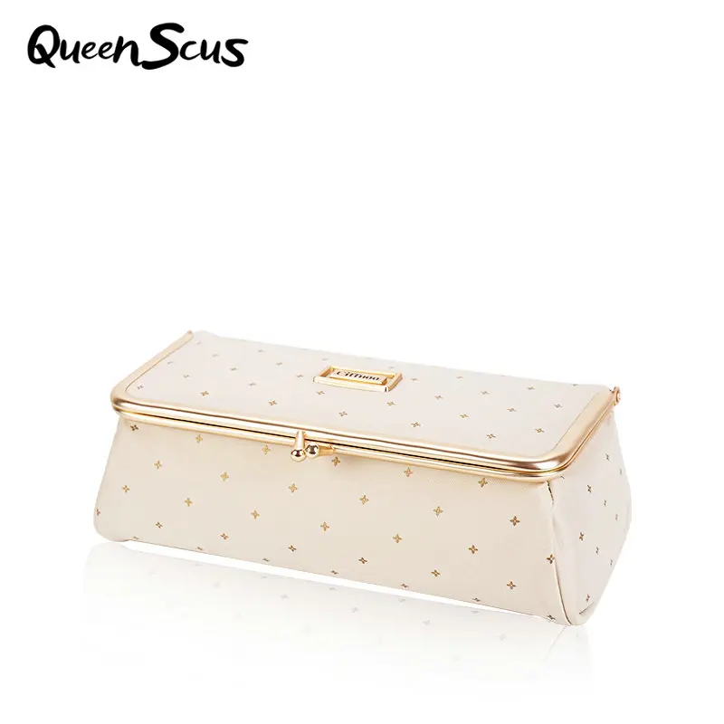 Женская красивая косметичка с зеркалом портативная губная помада косметическая