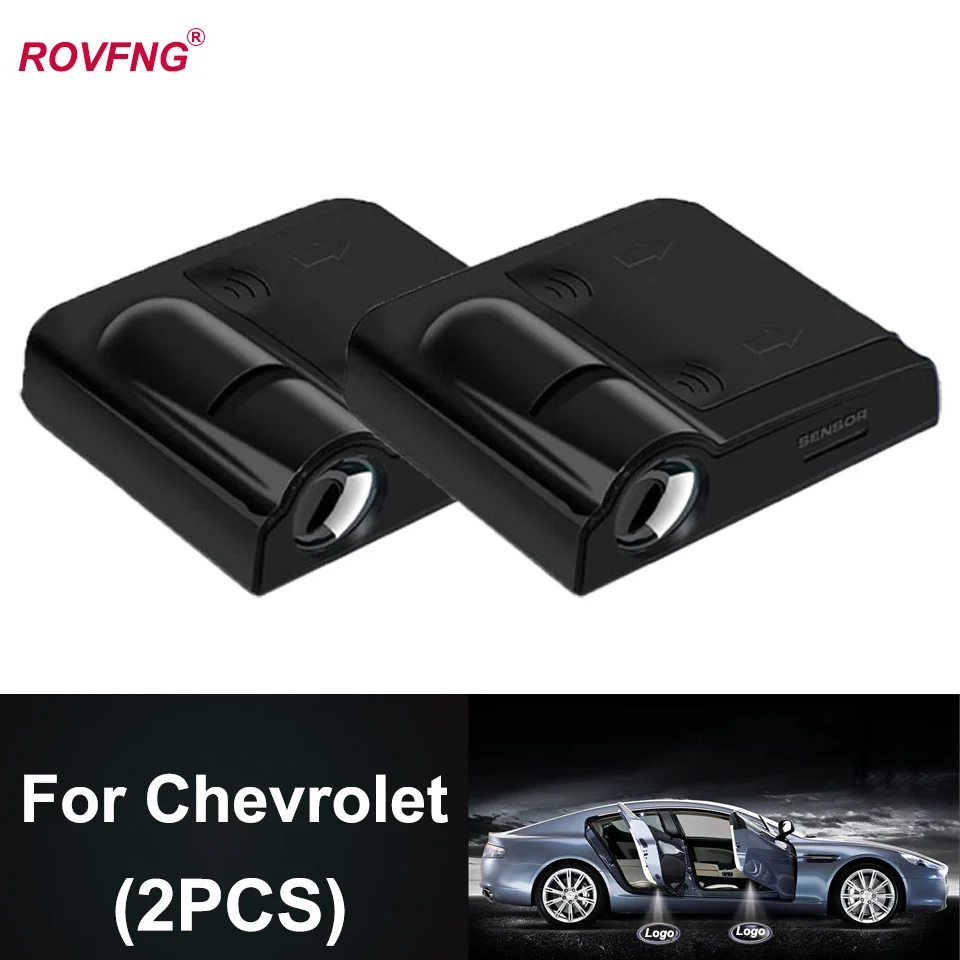 

ROVFNG Welcome Led Car Door Light For Chevrolet Orlando Lacetti Aveo Spark Cruze Sonic Trailblazer Captiva Impala Malibu Carl