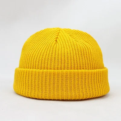 Ограниченная серия, вязанная шапка из полиэстера для взрослых, тонкая Кепка, светильник, 55-62 см, супер эластичная шапка для пары S201 - Цвет: 2-yellow