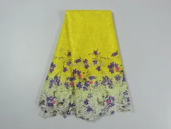 

Organic French guipure lace cupion lace water soluble cord lae African cord lace fabric for sewing lady dresses
