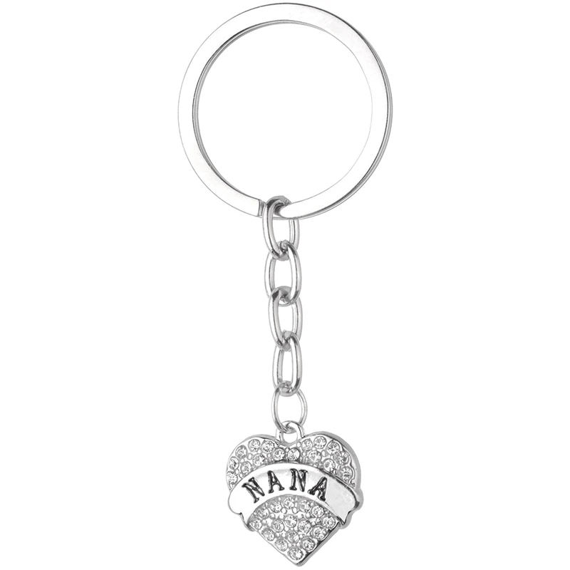 Shoe Keyring Family Gifts Rhinestone Crystal Pink Heart Pendant Keyrings Keychain Key Chain 901church