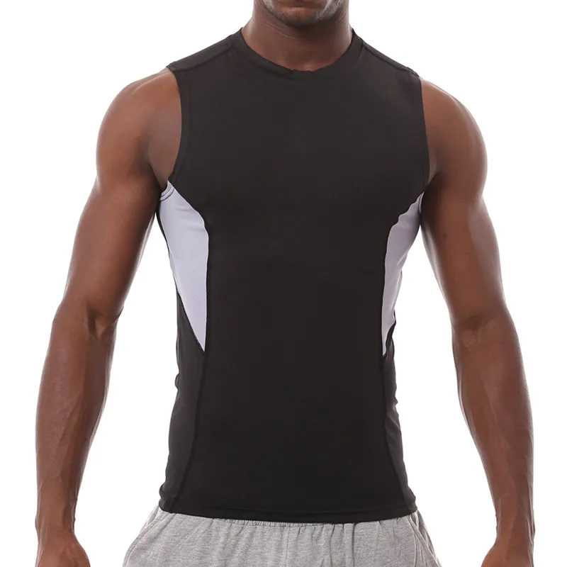 Men's Compression Base Layer Sleeveless Fitness Vest Tank Top Men