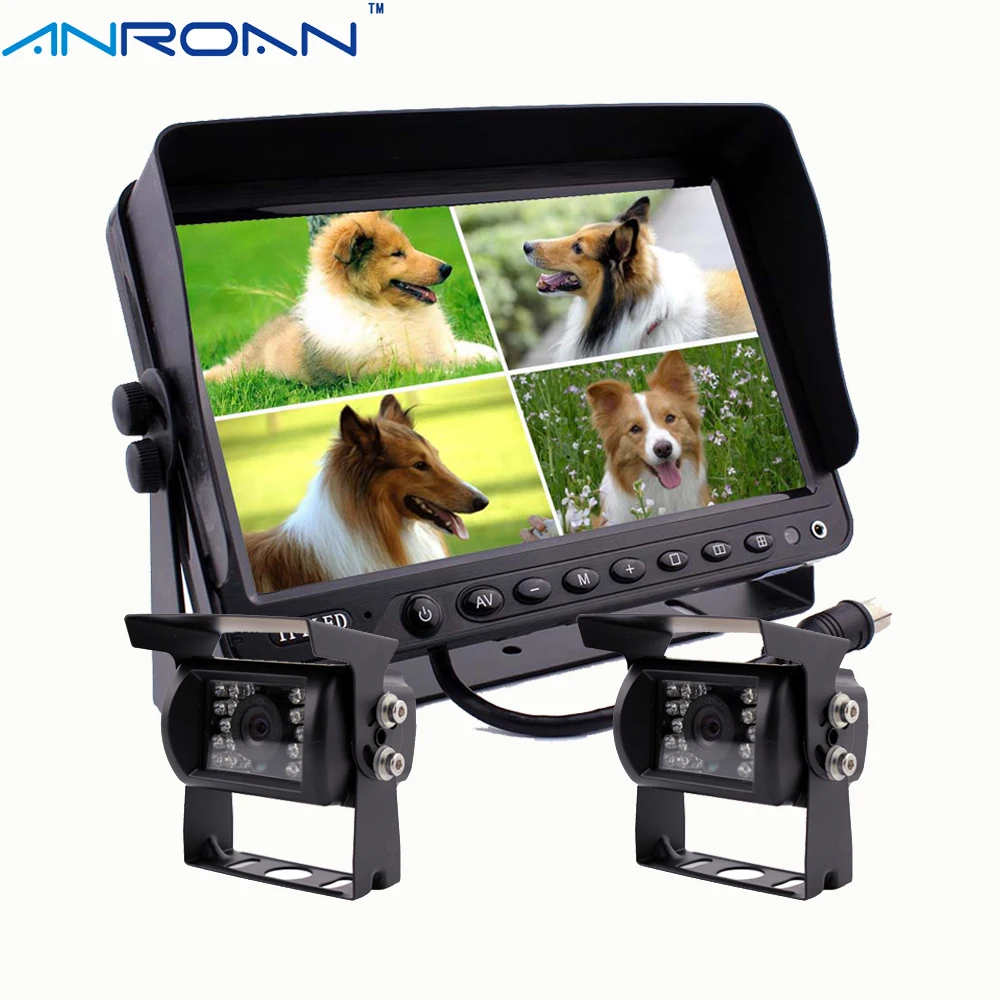 7 &quotQuad сплит экран монитор Автомобильная камера заднего вида система 2 x