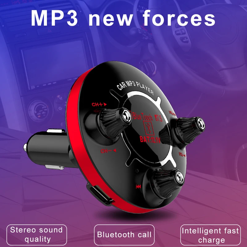 BT13 Bluetooth fm-передатчик Громкая связь Аудио Автомобильный MP3-плеер беспроводной в автомобиле fm-модулятор дисплей напряжения двойной-AUX двойной-USB