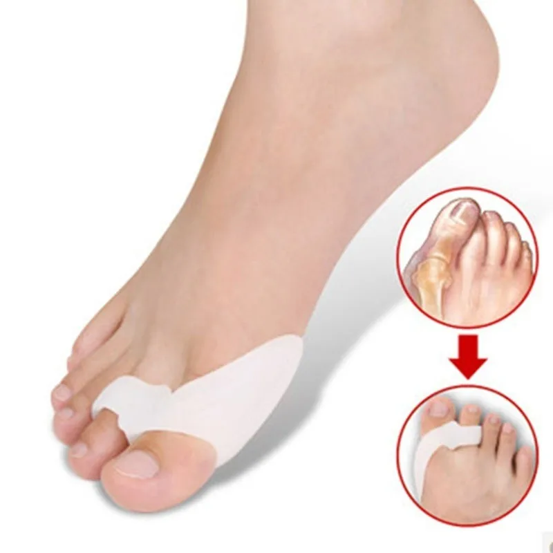 2pcs=1pair Sholl Hallux Valgus Silicone Gel Foot Care Toe Separator For Big Thumb Protector Bunion Orthotics Pedicure Tool | Красота и