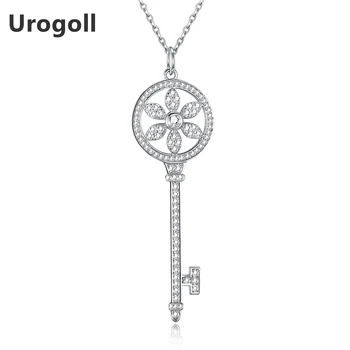 

Noble Hot Sale Real 925 Sterling Silver Key Fashion Pendant Necklaces For Women Fine Jewelry Gifts